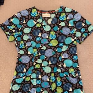 White Cross scrub top